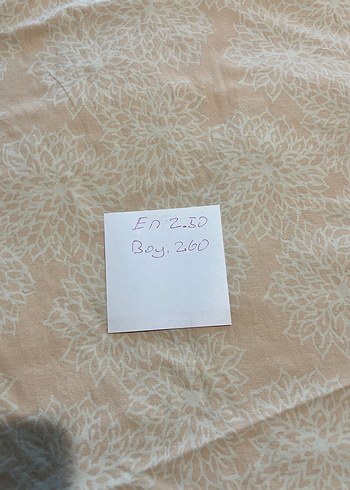 Bej Baskılı lastikli çarşaf - Görsel 2