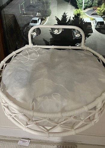 Krem Örgü Kedi Yatağı - Görsel 2