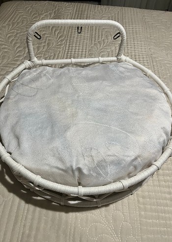 Krem Örgü Kedi Yatağı - Görsel 3