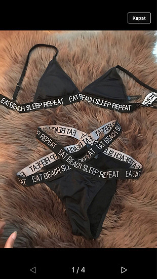38 Beden siyah Renk Bikini trendyol