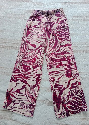 LC Waikiki Tropik Desenli Rahat Bol Paca Pantolon