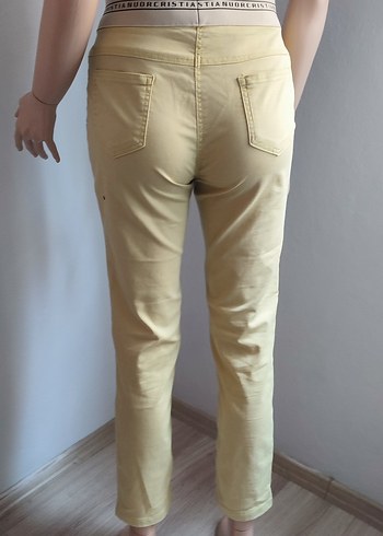 28 Beden Sarı Midi Kadın Kumaş Pantolon