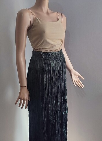 Zümrüt Yeşili Saten Etek - Görsel 2