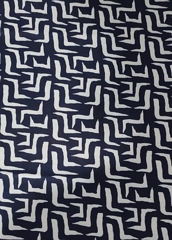 Beden Kadın Lacivert Batik Desenli Uzun Şal