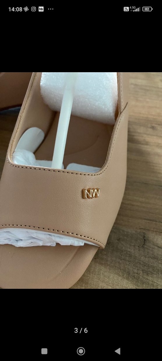 Nine West Bej Dolgu Topuklu Sandalet - Görsel 3