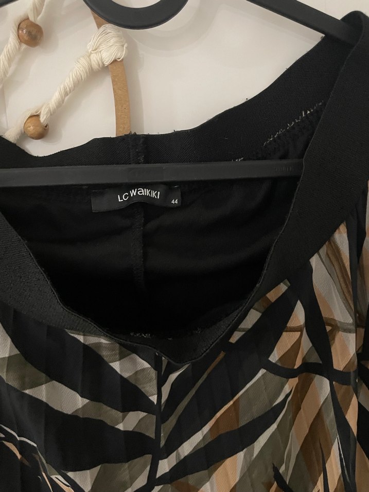 Tropikal desen pilili etek - Görsel 2