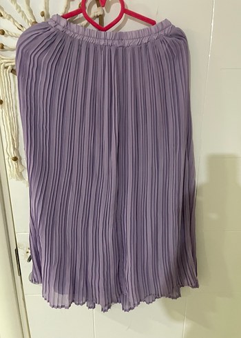 Lila Piliseli Midi tül Etek - Görsel 5