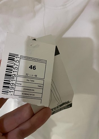 46 Beden Beyaz Düğmeli Midi Kadın Kot Pantolon
