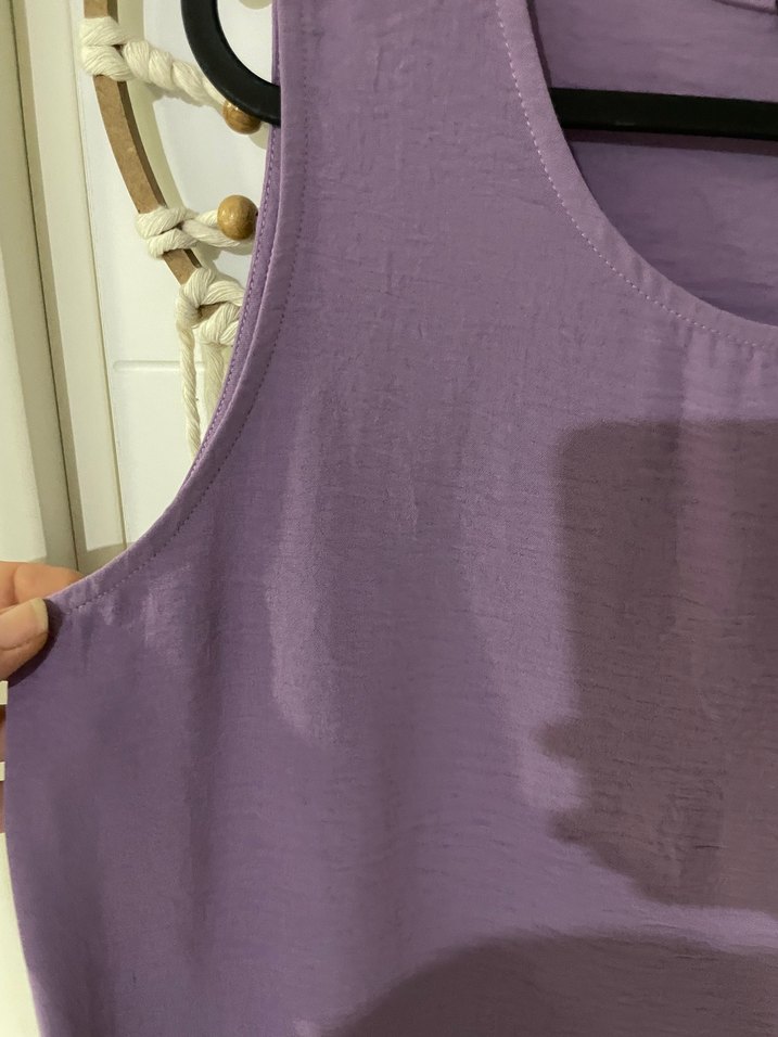 Mor Kolsuz Midi Elbise - Görsel 4