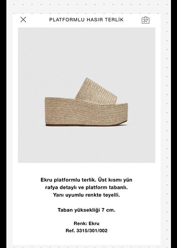 Zara Bej Kadın Dolgu Topuk Terlik - Görsel 2