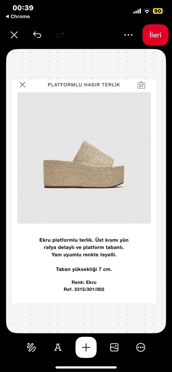 Zara Bej Kadın Dolgu Topuk Terlik - Görsel 2