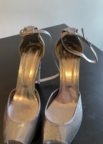 Simli Yüksek Topuklu Kadın Abiye Ayakkabı - Görsel 5