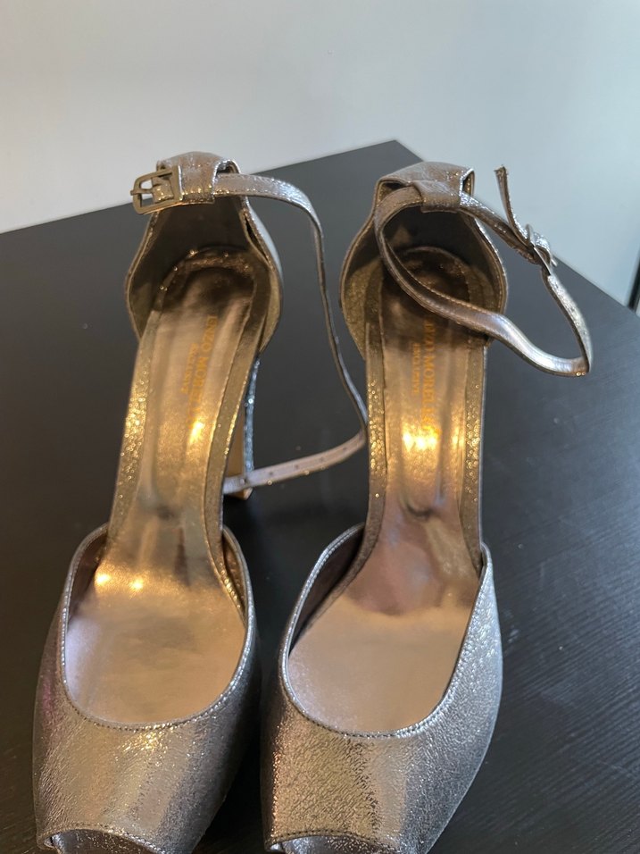 Simli Yüksek Topuklu Kadın Abiye Ayakkabı - Görsel 5