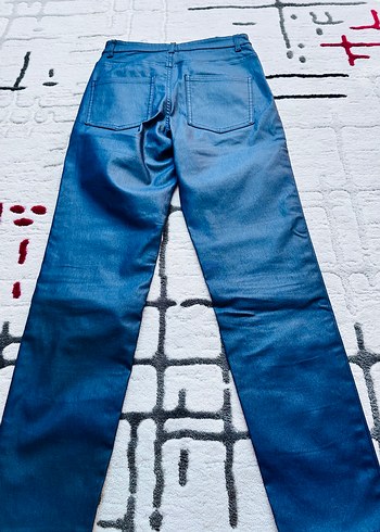 Zara Kadın Lacivert Denim Kumaş Pantolon