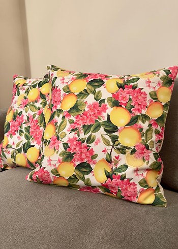 Sarı Pastel Çiçekli Modern runner ve Kırlent kılıfı - Görsel 3