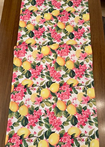 Sarı Pastel Çiçekli Modern runner ve Kırlent kılıfı - Görsel 5