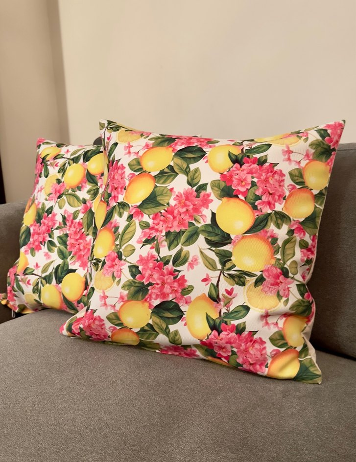 Sarı Pastel Çiçekli Modern runner ve Kırlent kılıfı - Görsel 3