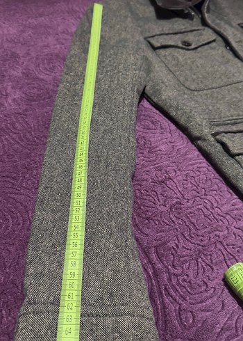 Düğmeli Yün Erkek Palto - Görsel 11