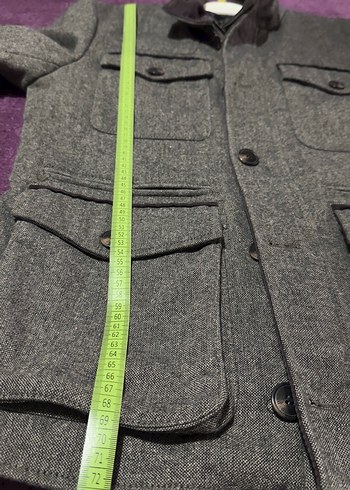 Düğmeli Yün Erkek Palto - Görsel 10