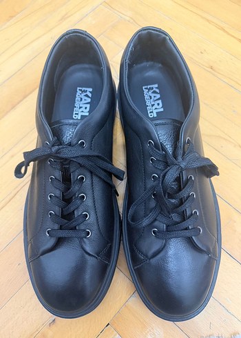 Karl Lagerfeld Siyah Deri Sneaker