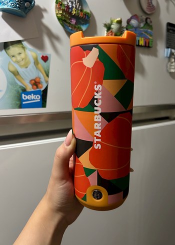 Starbucks Turuncu Termos Bardak