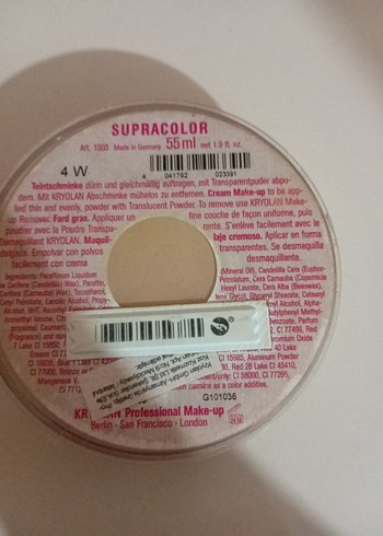 Kryolan Kryolan Supracolor Krem Fondöten