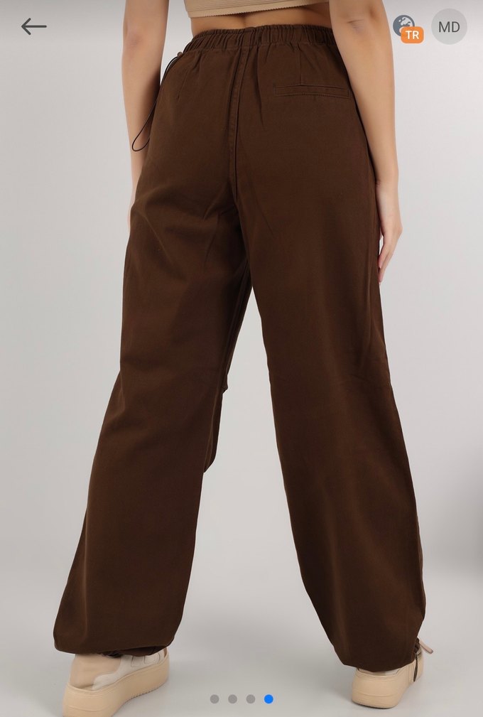 Kadın Kahverengi Bol Kesim Pantolon - Görsel 3