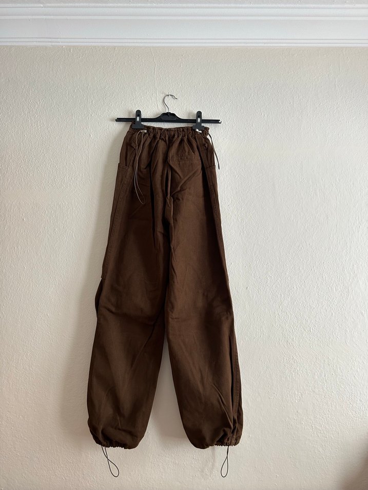 Kadın Kahverengi Bol Kesim Pantolon - Görsel 5