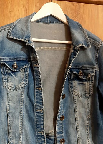 Colin's Kadın Mavi Denim Ceket, Düğmeli, Dar Kesim