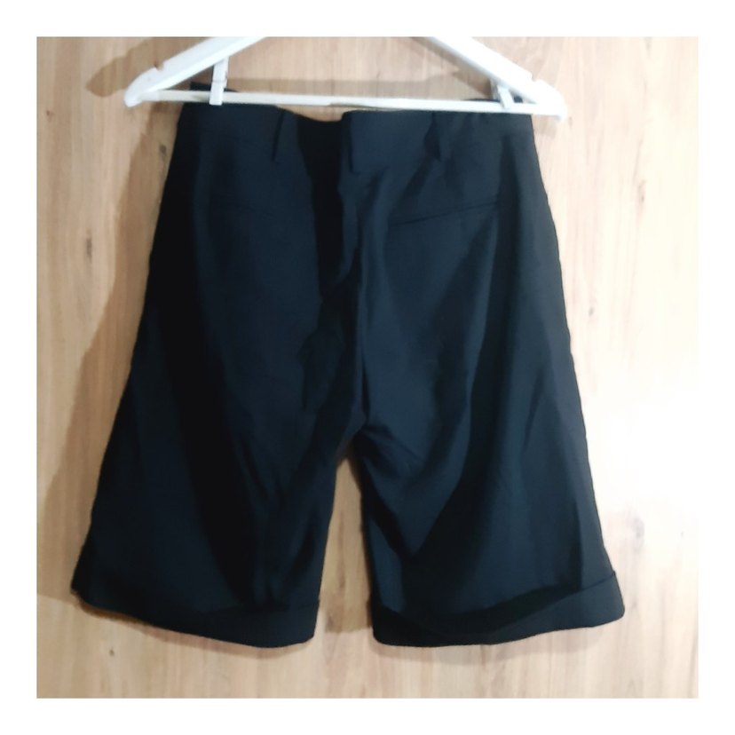 Siyah Kadın Bermuda Şort - Görsel 3