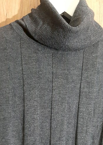 Gri Kadın Balıkçı Yaka Triko Kazak - Görsel 2