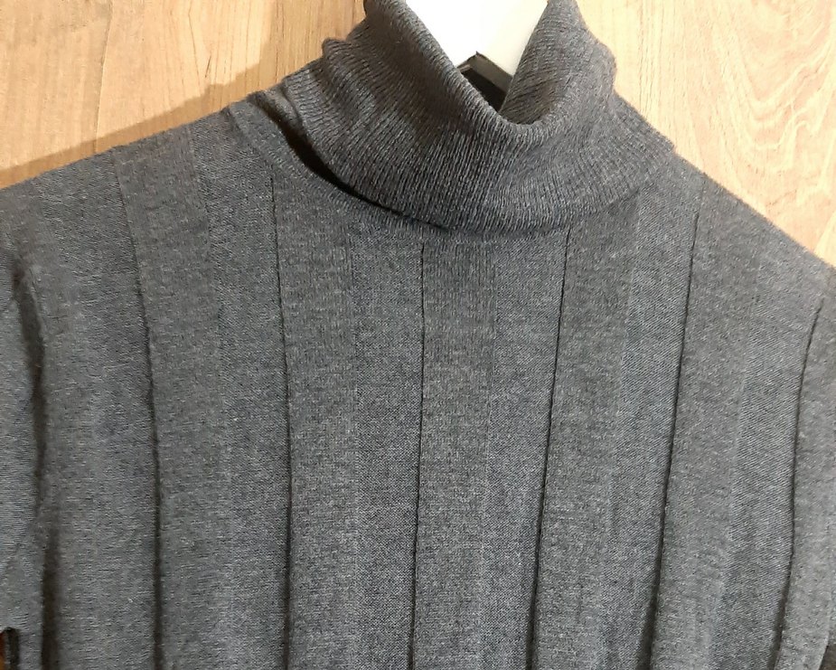 Gri Kadın Balıkçı Yaka Triko Kazak - Görsel 2