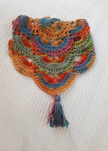 Renkli Örgü Bohem Şal - Görsel 2