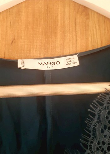 Bohem V Yakalı Turkuaz Kadın Bluz - Görsel 3