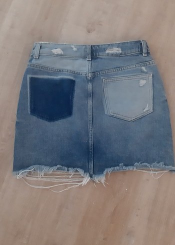 m Beden mavi Renk Açık Mavi Kot Mini Etek