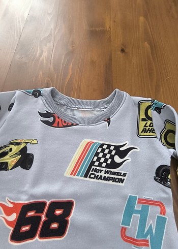 Erkek Çocuk Renkli Baskılı Mavi Sweatshirt - Görsel 5