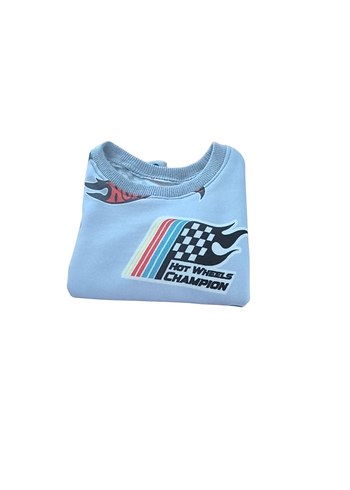 Erkek Çocuk Renkli Baskılı Mavi Sweatshirt - Görsel 3