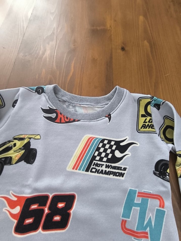 Erkek Çocuk Renkli Baskılı Mavi Sweatshirt - Görsel 5