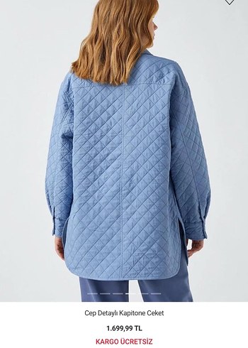 Kapitone Oversize Ceket - Görsel 2