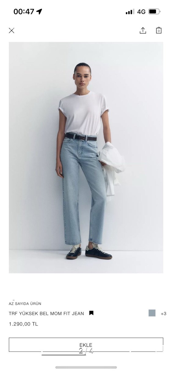 Straight mom jean - Görsel 2