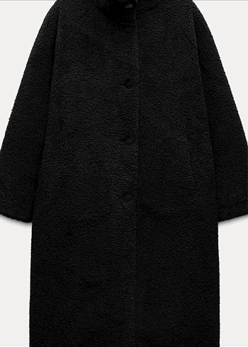 Siyah Yünlü Uzun Kaban - Görsel 2