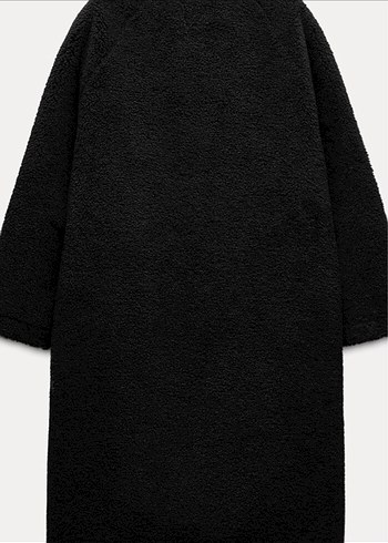 Siyah Yünlü Uzun Kaban - Görsel 3