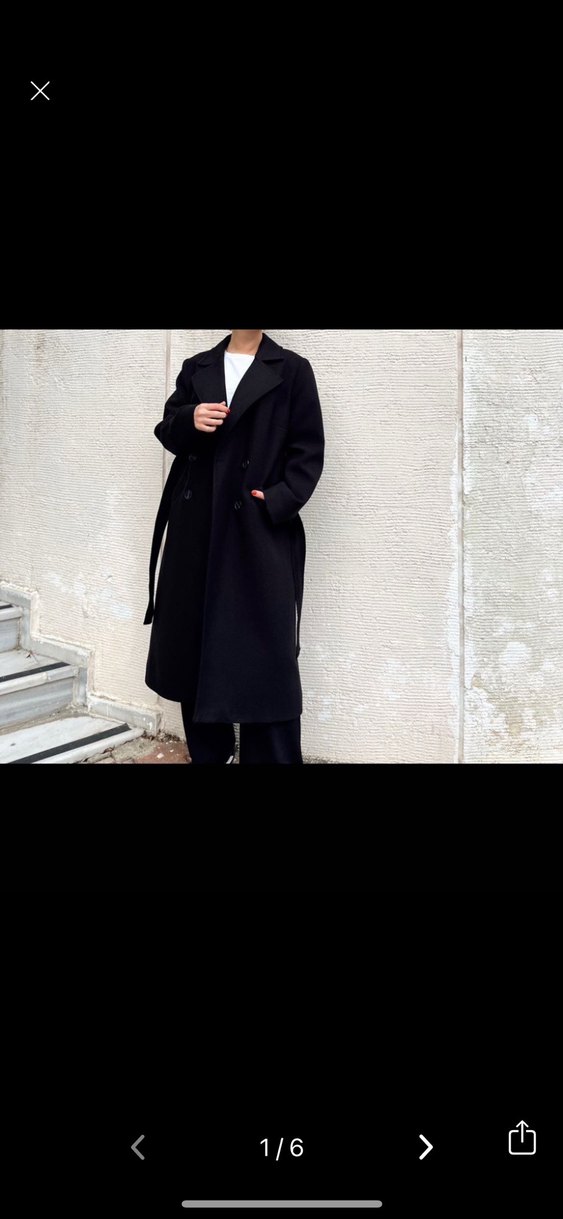 Siyah Kadın Kaban - Görsel 2