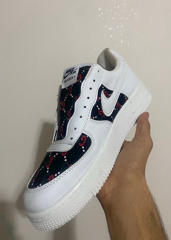 Nike Air Force 1 Beyaz Lacivert Sneaker