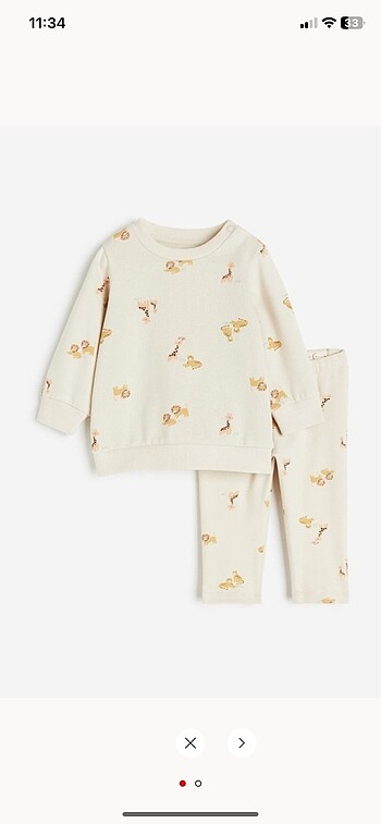 H&M kız çocuk etiketli takım