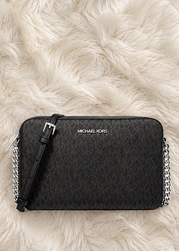 Michael Kors Siyah Canta Gumus Aksesuar Kadin Omuz Cantasi