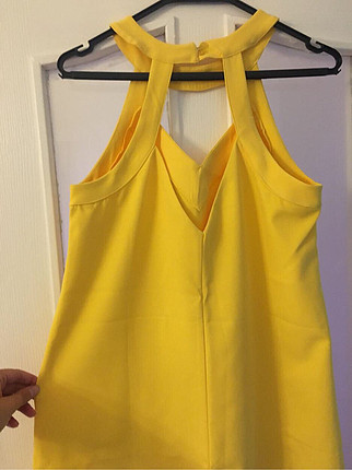 40 Beden Sarı yazlık elbise