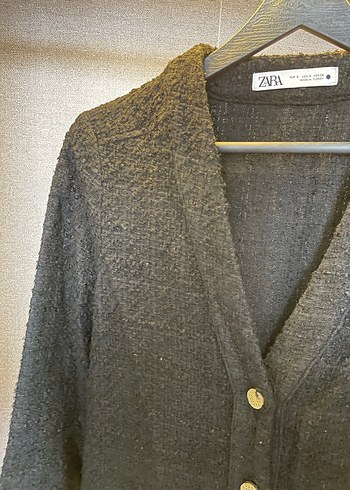 Düğmeli Midi Gri Keten Kadın Ceket - Görsel 2