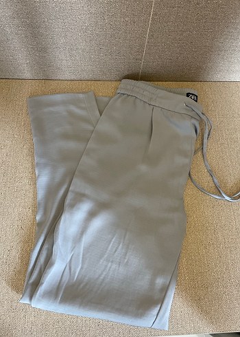 Kadın Gri Midi Kumaş Pantolon - Görsel 2