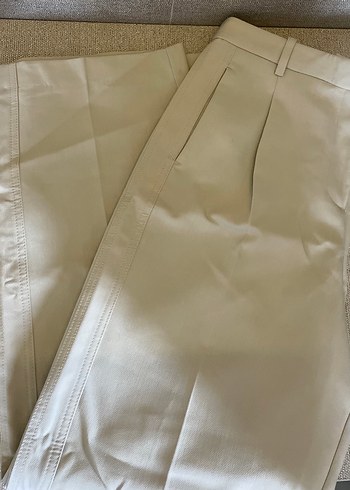 Kadın Gri Pilili Midi Kumaş Pantolon - Görsel 2